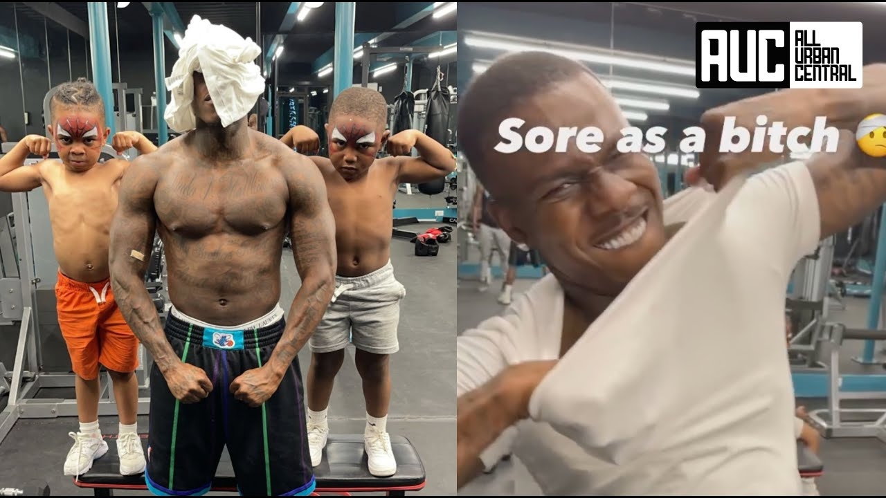 DaBaby Building Muscle With His Son Trains With Him At Gym