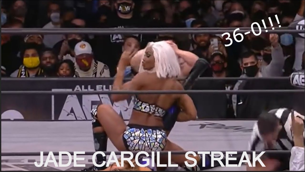 Jade Cargill complete streak (all matches) 36-0!