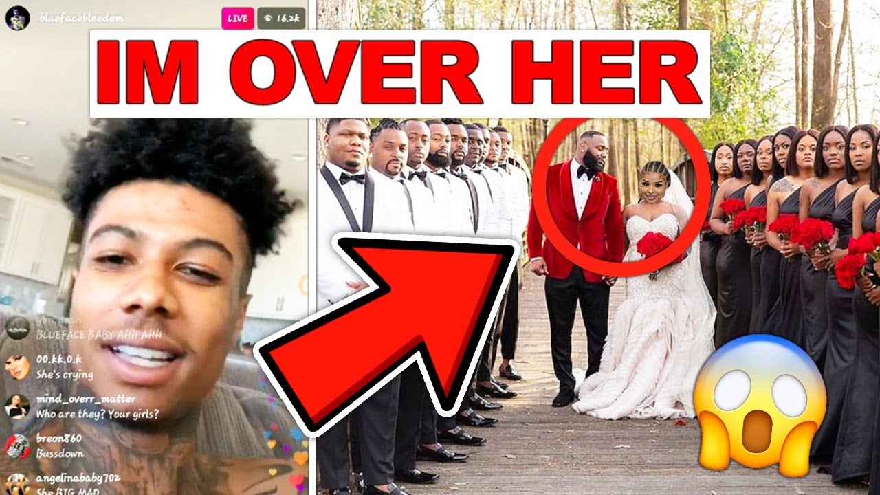 BLUEFACE Reacts To CHRISEAN ROCK WEDDING Footage.. IG LIVE