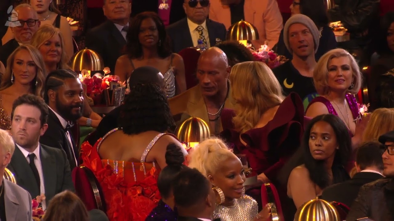 ADELE Meets DWAYNE JOHNSON at the 2023 GRAMMYs