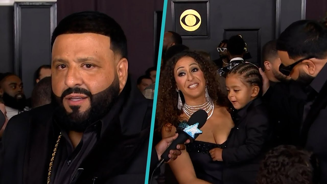 DJ Khaled's Kids Crash His 2023 Grammys Intv