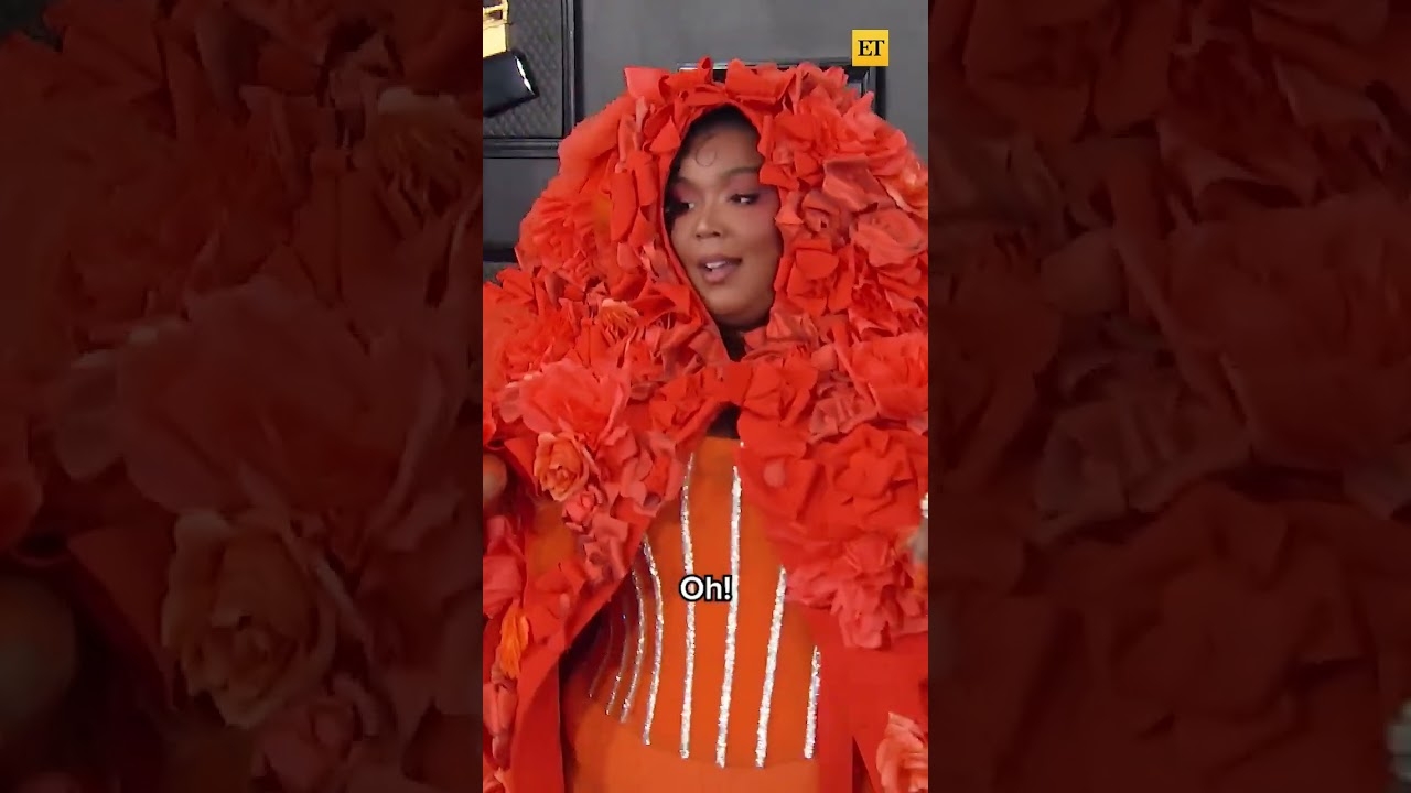 Lizzo Arrives at the 2023 GRAMMYs #shorts