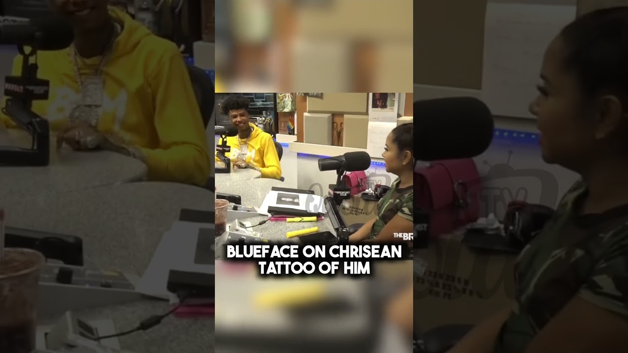 Blueface Clowns On Chrisean Rock Tattoo of Him