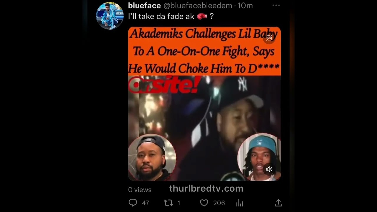 Blueface calls out DJ Akademiks for the Fade