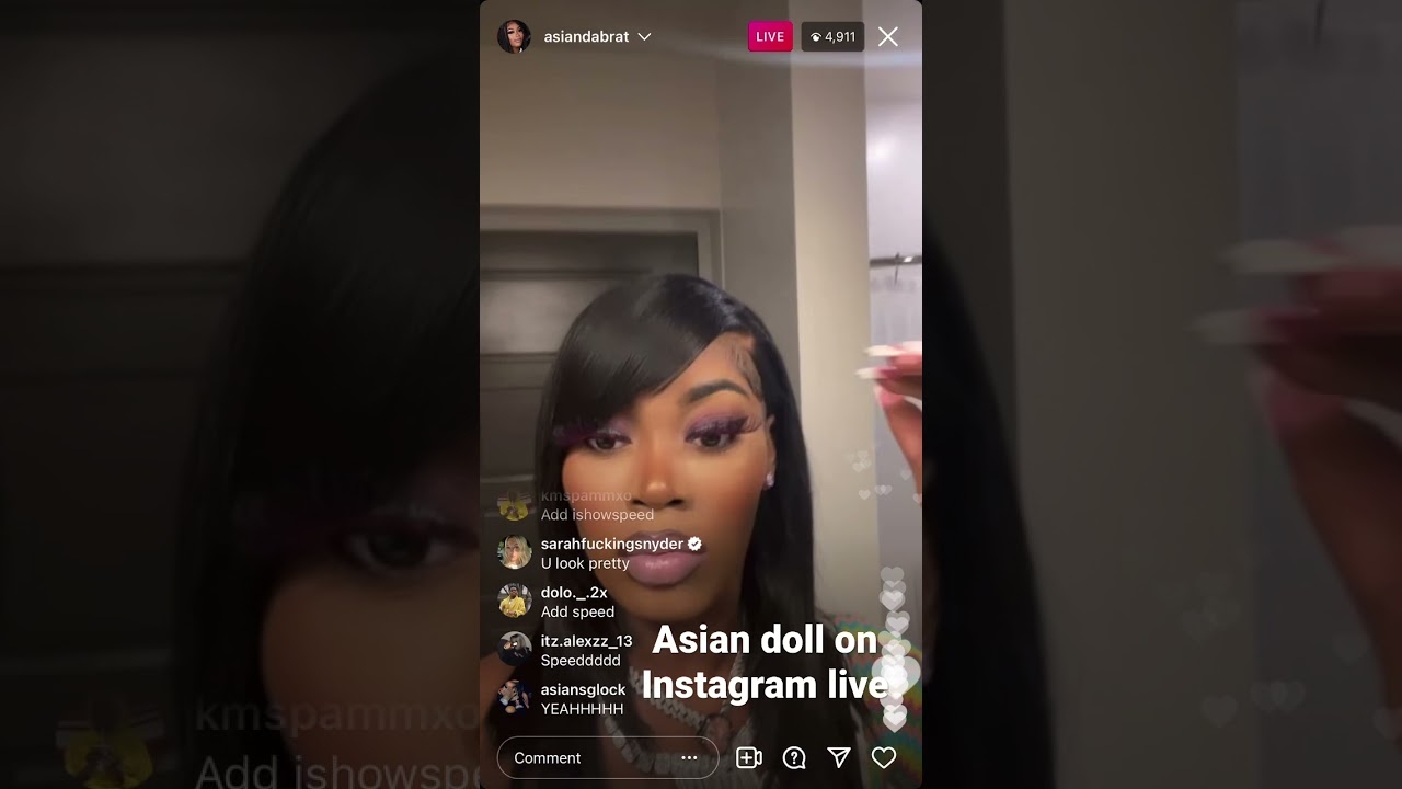 Asian doll on Instagram live