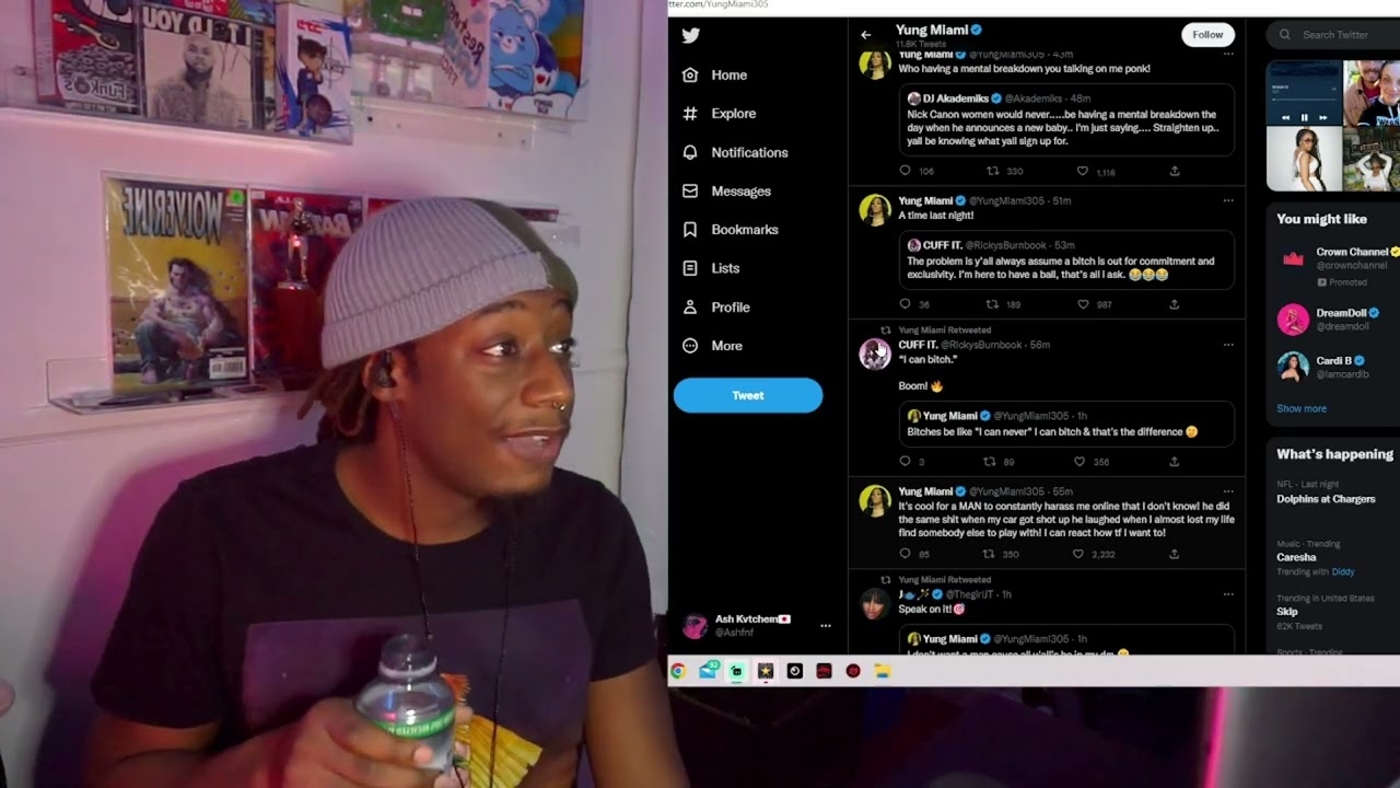 YUNG MIAMI COMES FOR AKADEMIKS ABOUT BEING  DIDDY'S SIDE CHICK