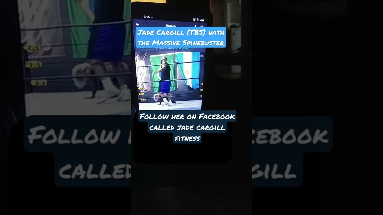 Jade Cargill the AEW TBS Champion with a spinebuster heard from Facebook to YouTube .. Good Lawd!
