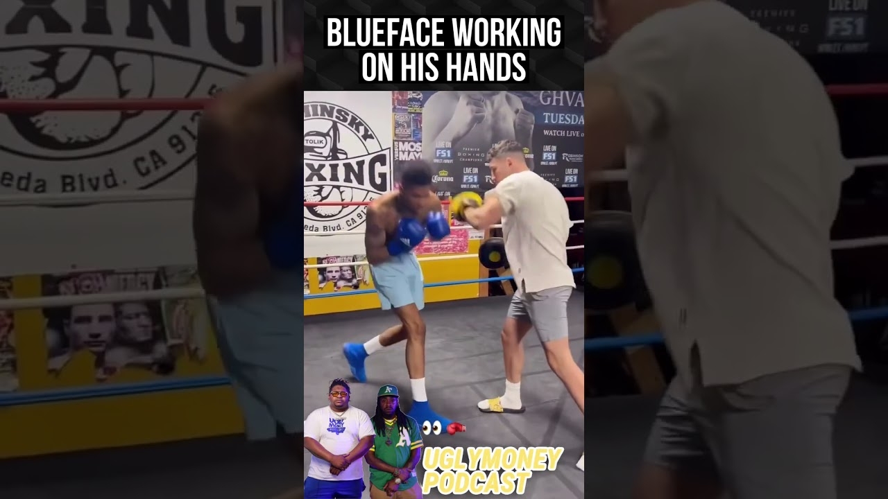 Blueface working on his hands