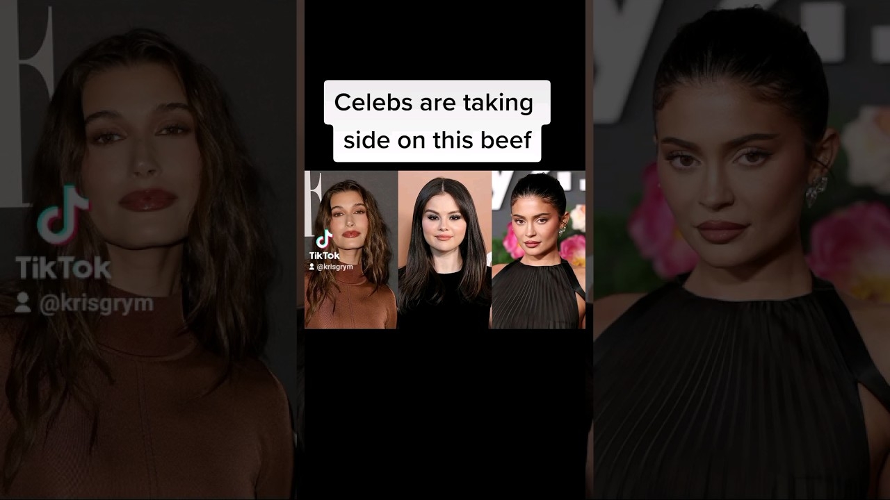 beef between #selenagomez #haileybieber #kyliejenner