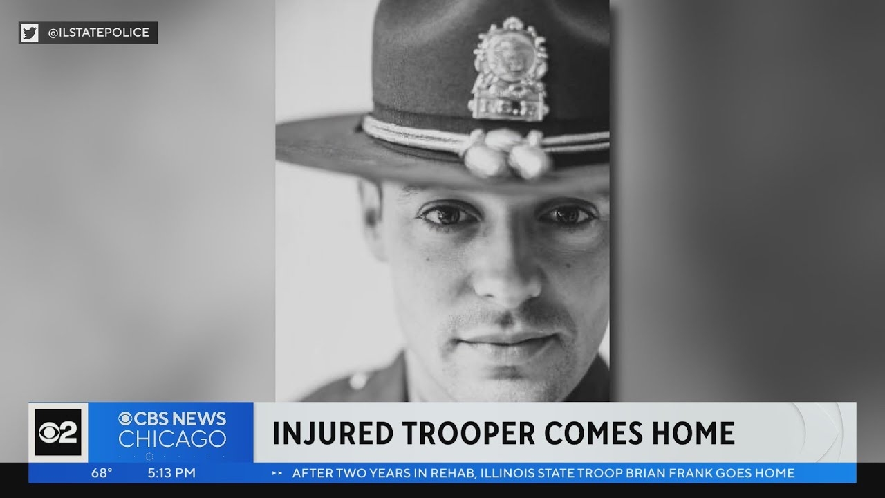 After two years in rehab, Illinois state trooper Brian Frank goes home
