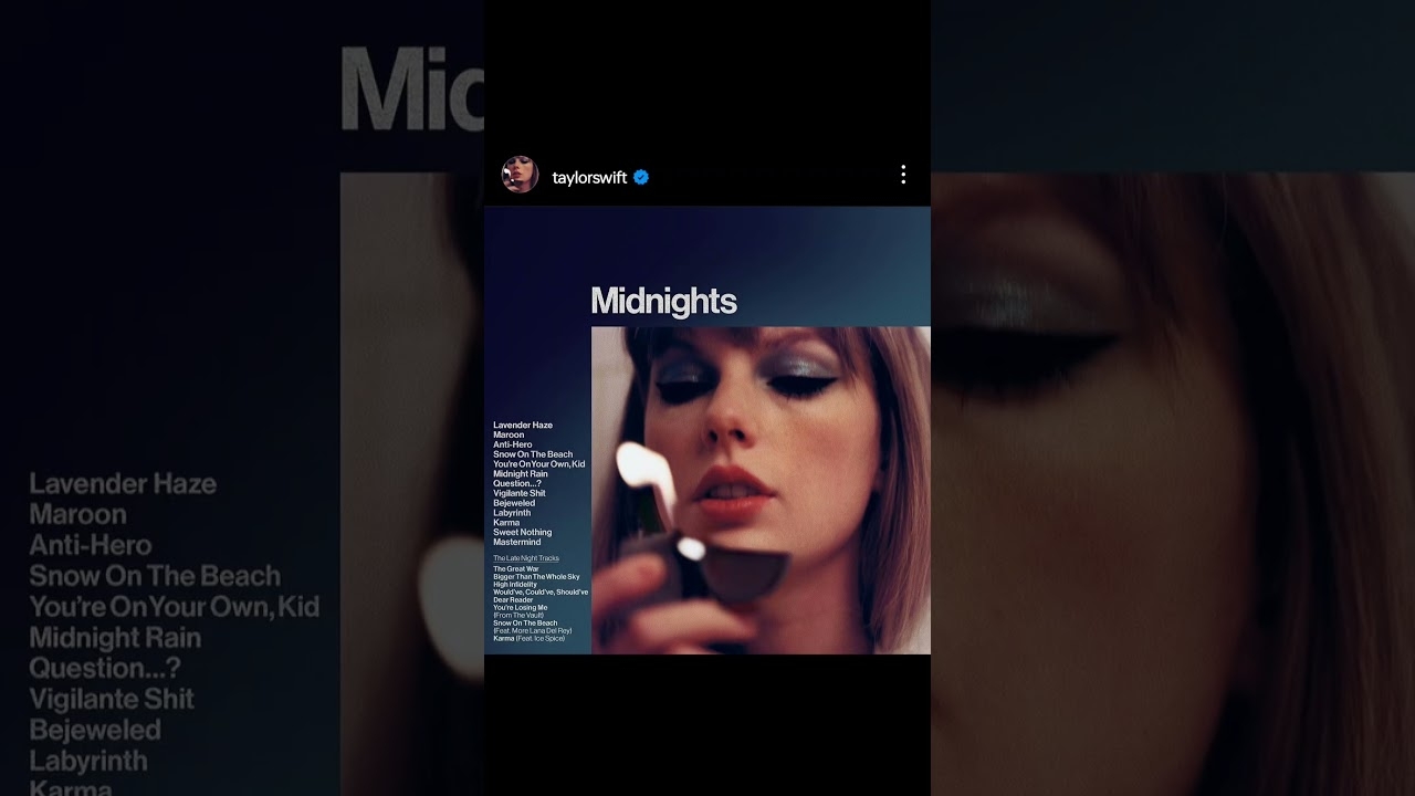 Taylor Swift drops new Midnights Version Karma ft. Ice Spice #erastour #taylorswift #midnights #fyp