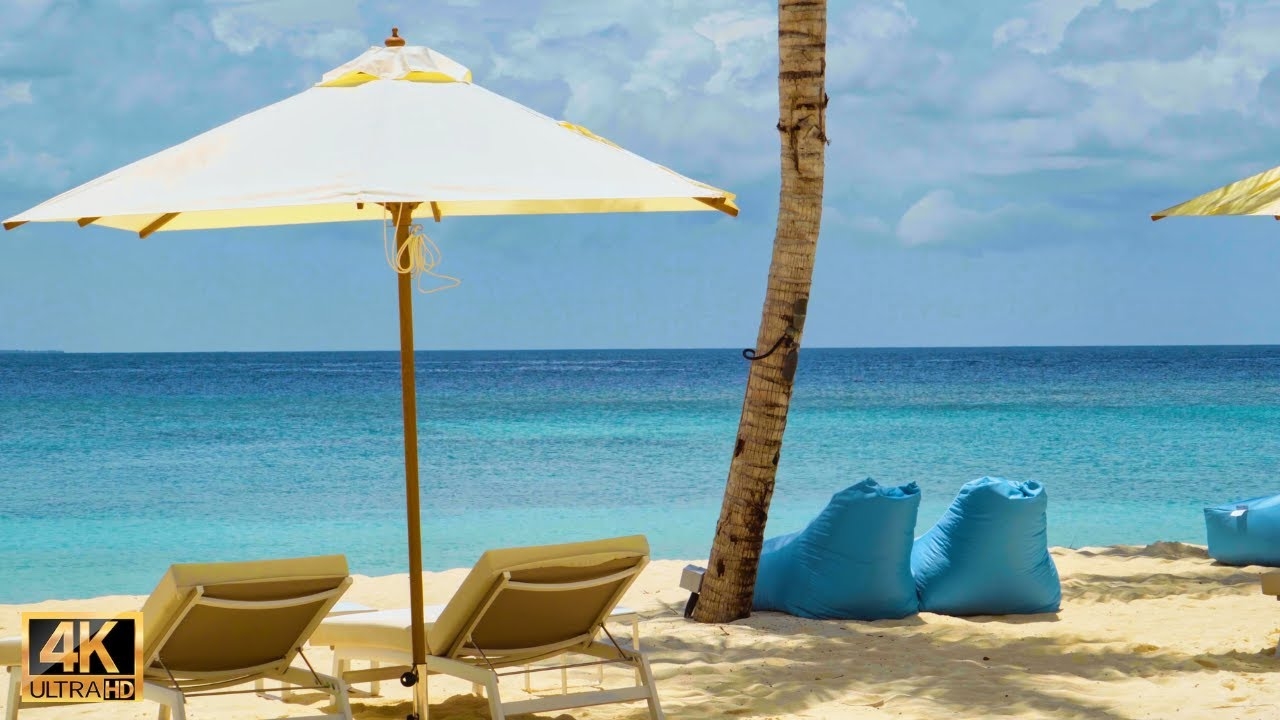BGM  Maldives relaxing 4k video & Soothing Guitar music