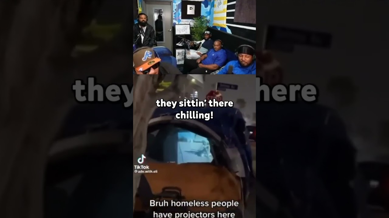 Homeless Guy Has a PROJECTOR