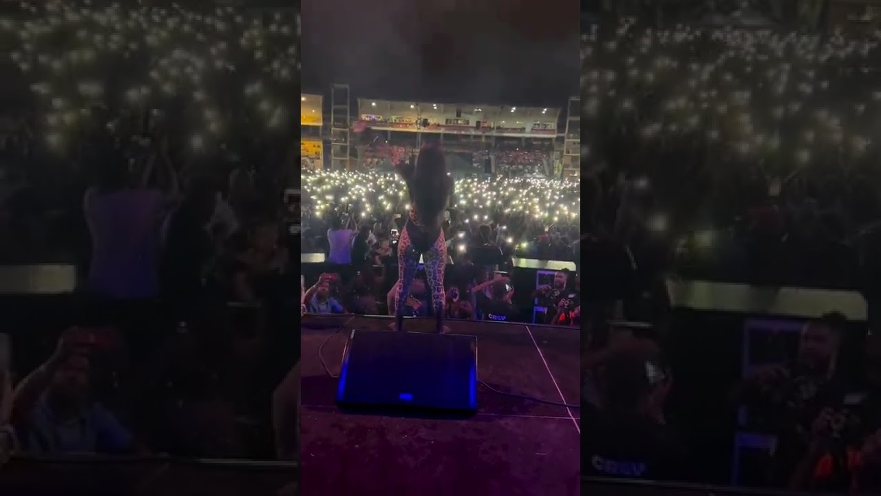 Shenseea performance in Dominica  shot lighter