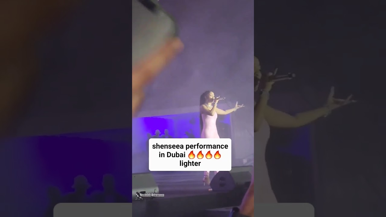 shenseea performance in Dubai lighter