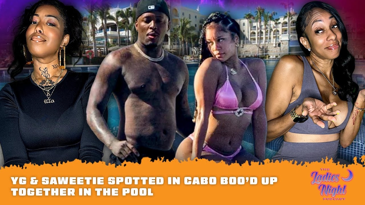 YG & Saweetie Spotted in Cabo Bood Up Together In The Pool