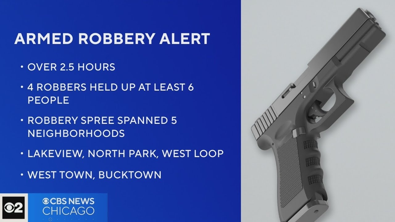 Chicago police sends out robbery alert where 4 suspects are involved