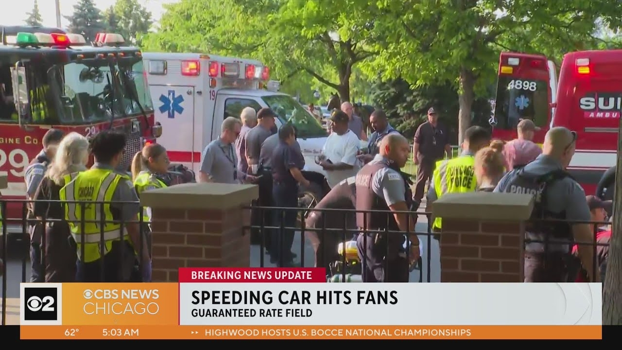 Driver taken into custody after hitting four fans at Guaranteed Rate Field