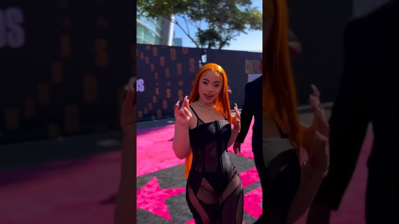 ICE SPICE IN black DOLCE CABANA GOWN  # #houseofbet #betawards2023