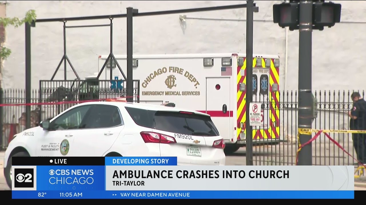Ambulance crashes into church in Tri-Taylor