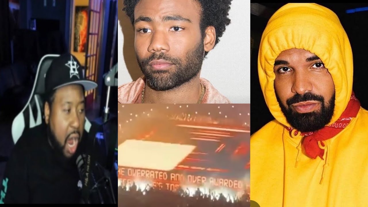DJ Akademiks reacts to Drake responding to Childish Gambinos this is America diss at his show