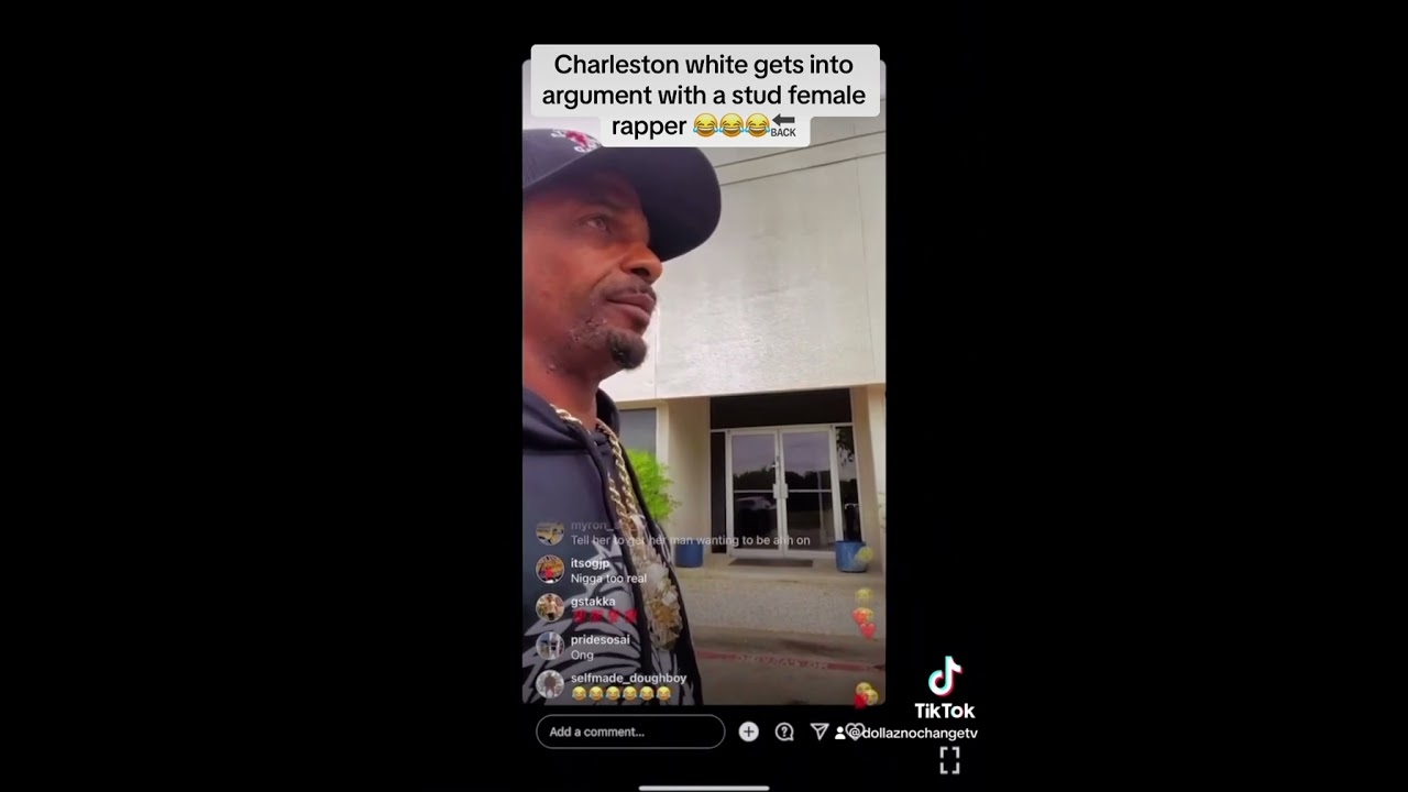 Charleston white gets into a heated argument with a stud female rapper