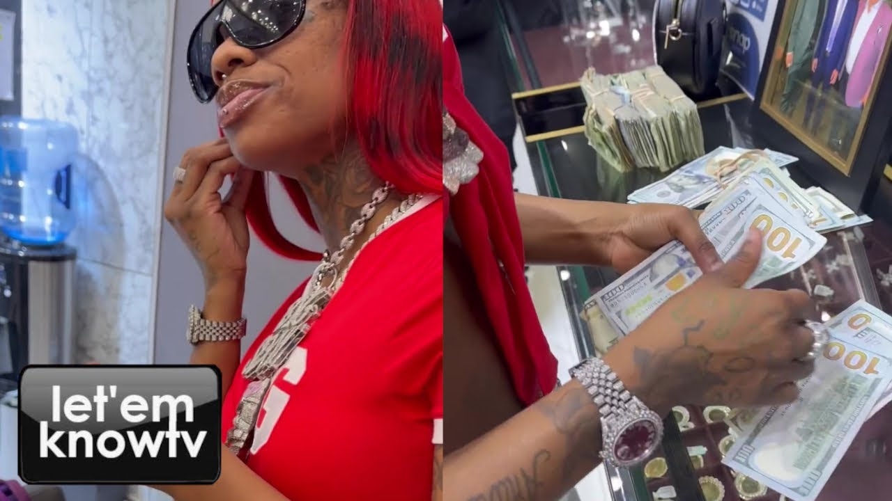 Rapper Sexxy Red Goes Jewelry Shopping In New York After Getting A Big Chain From Jewelry Unlimited