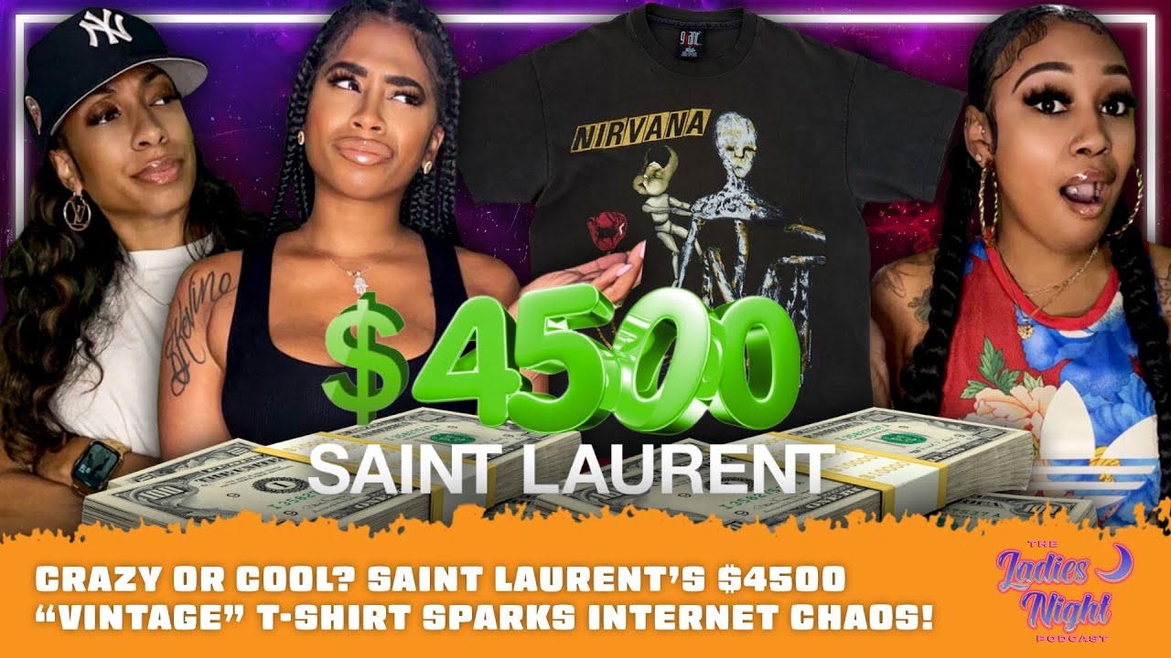Crazy or Cool? Saint Laurent's $4,500 "Vintage" T-Shirt Sparks Internet Chaos!