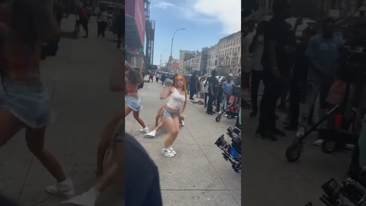 Ice Spice shooting music video for Deli