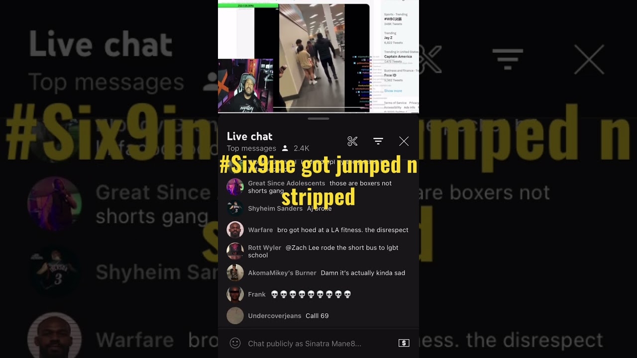 #Six9ine got jumped n stripped