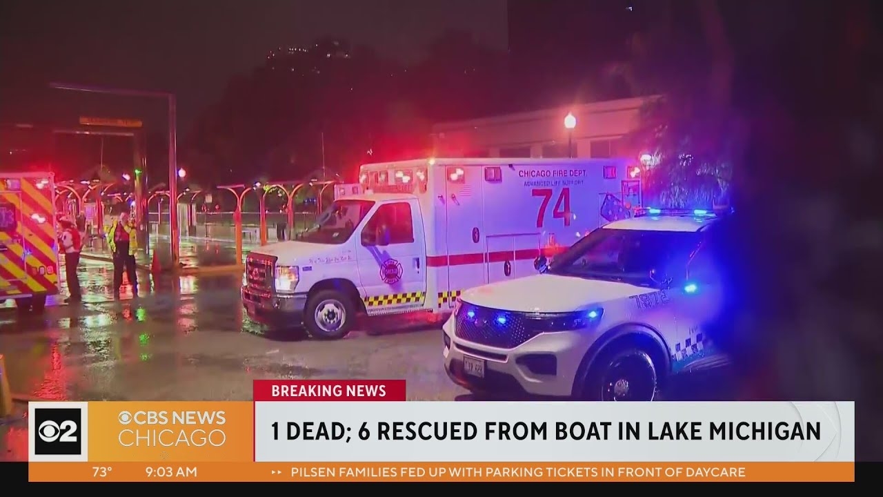 Woman dead, 6 rescued after boat overturns in Lake Michigan