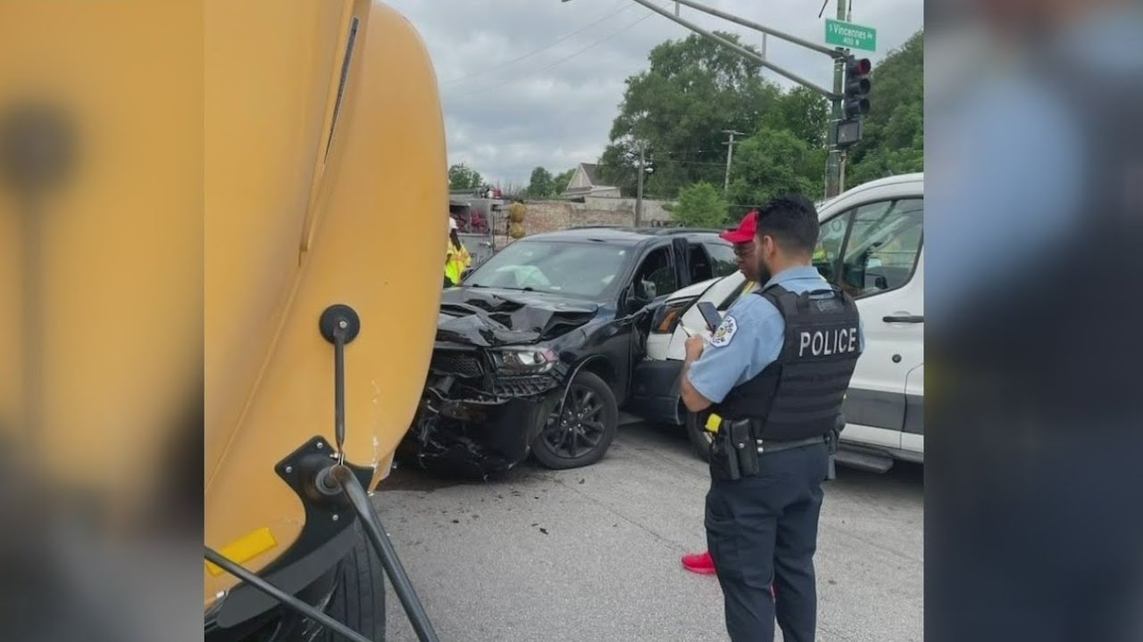 Stolen vehicle crashes into Saint Sabina bus carrying children's choir