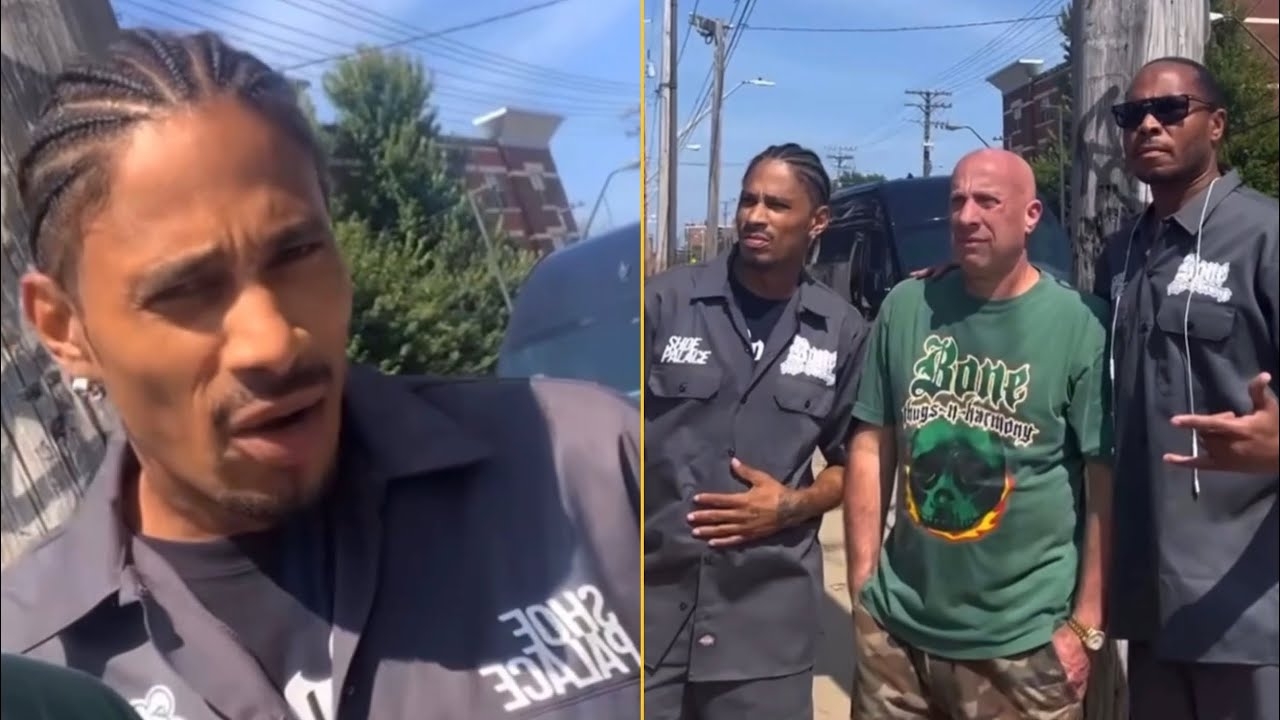 Layzie Bone And Flesh-N-Bone Visit To Their Street BoneThugs-N-Harmony Way After Delayed Flight