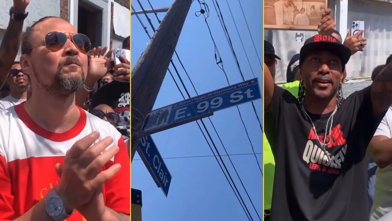 Bizzy Bone And Krayzie Bone Reunited At Their Street Bone Thugs-N-Harmony Way In Cleveland
