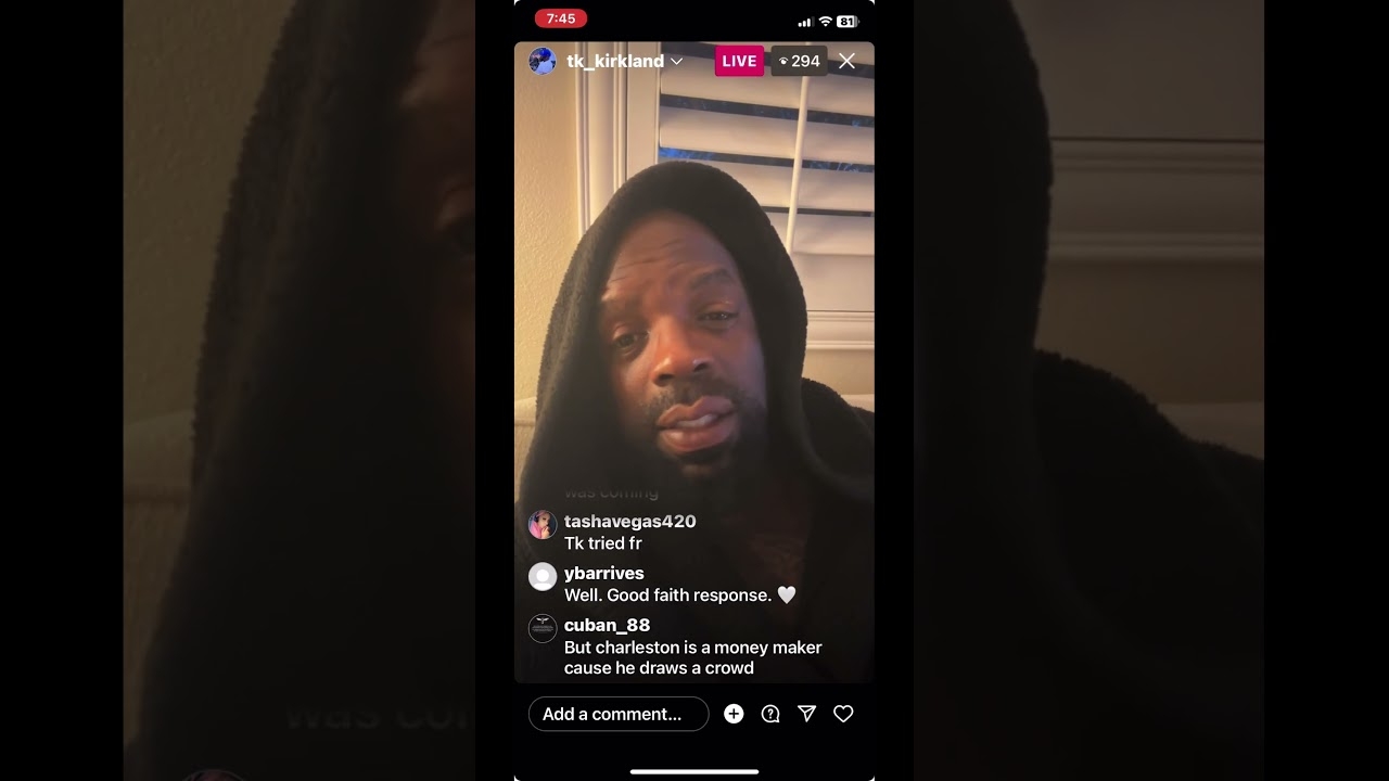 TK KIRKLAND WIT A MESSAGE TO CHARLESTON WHITE