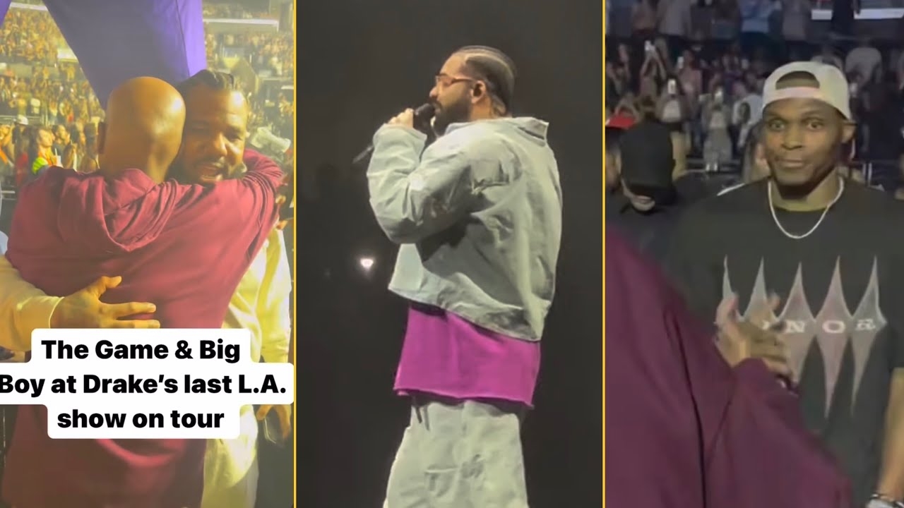 The Game And Russell Westbrook React Drakes Emotional RANT About Kobe Bryant At His L.A. Show