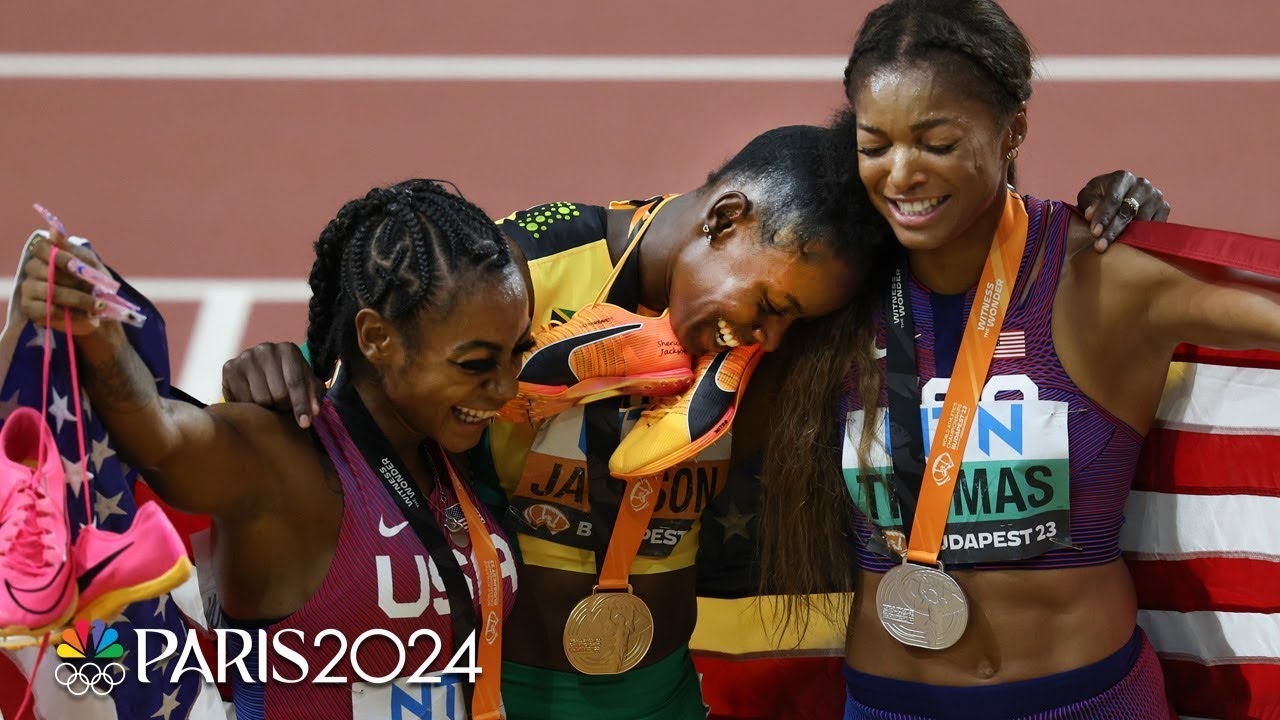 Shericka Jackson's HISTORIC 21.4 clinches 200m ahead of Gabby Thomas and Sha'carri | NBC Sports