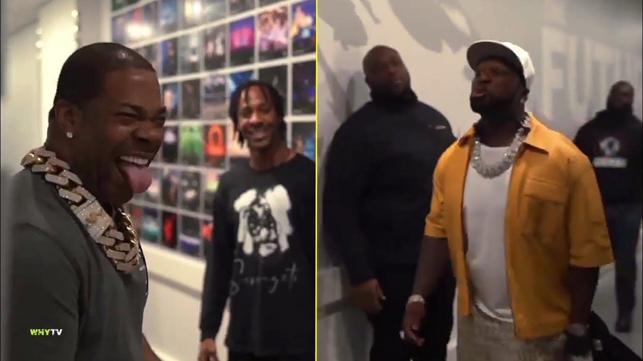 50 Cent And Busta Rhymes Clowning Each Other At Backstage 'Don't Tell Me Your Are Better Then Me 50'
