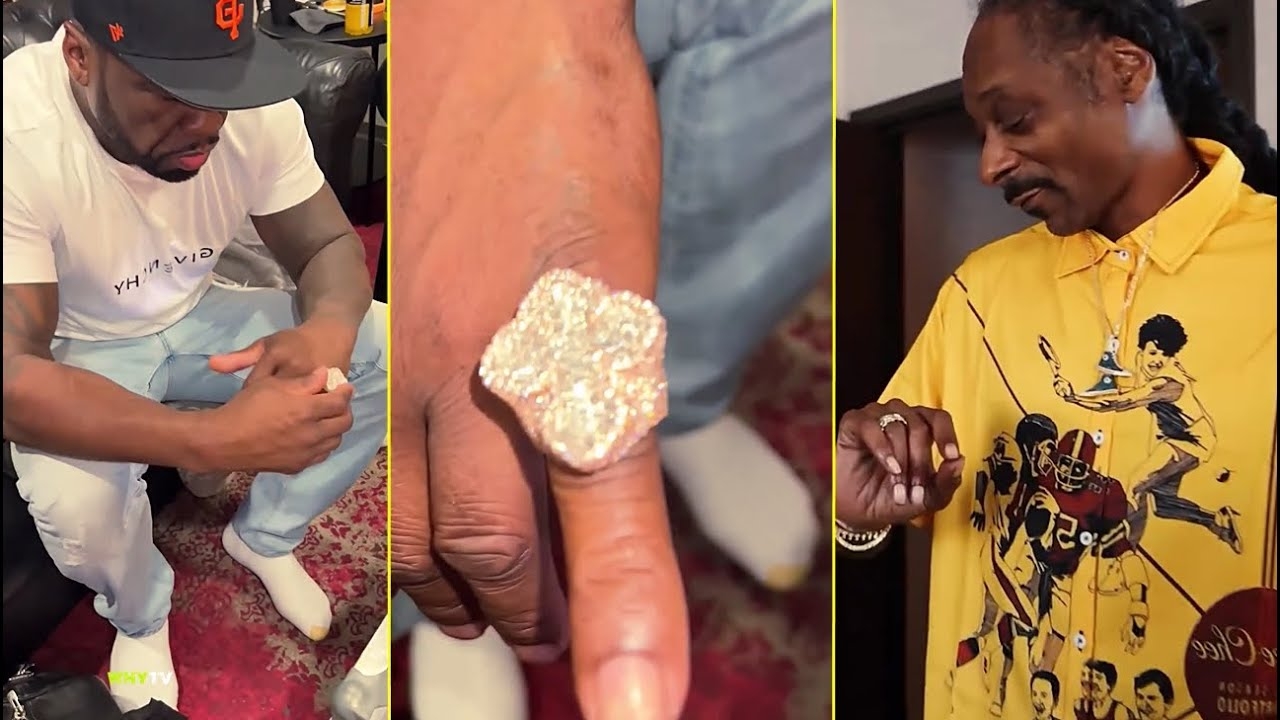 50 Cent And Snoop Dogg Showing Off Their New Expensive Jewelry At Backstage With