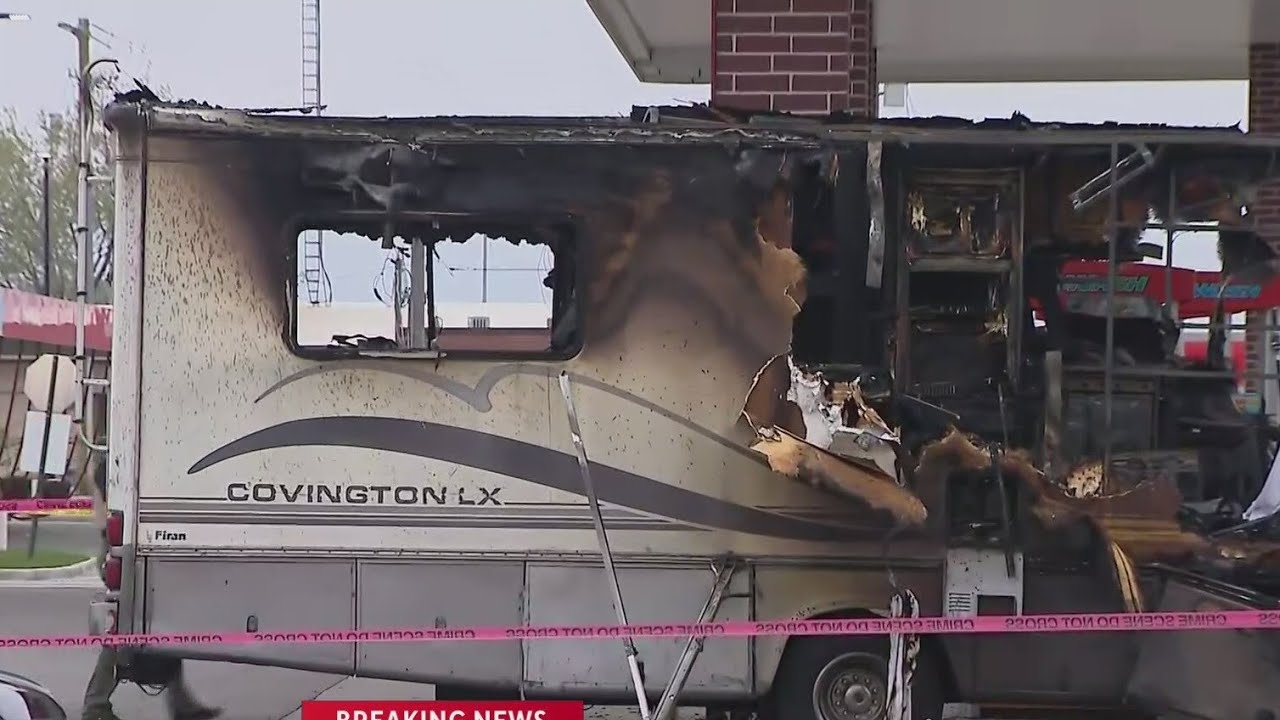 One dead, two injured in RV fire at suburban Chicago gas station
