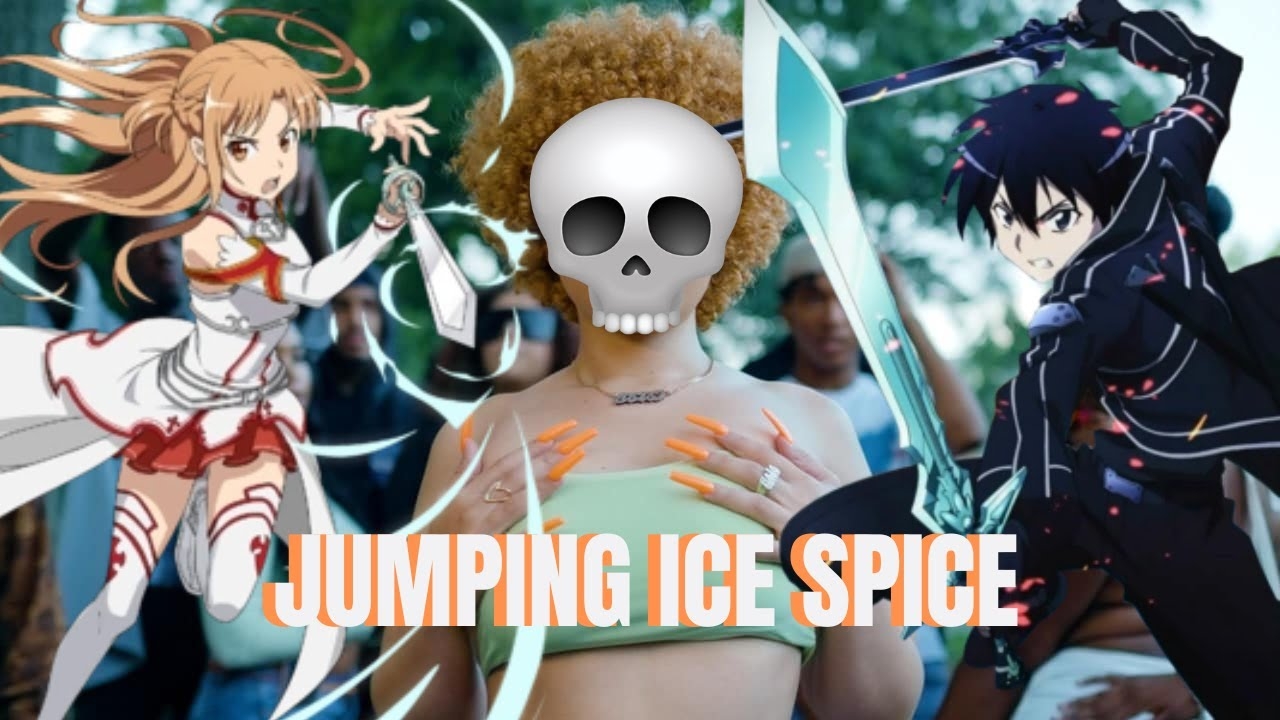Jumping Ice Spice in Roblox Sword Art Online
