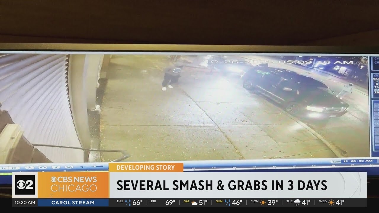 Police investigate multiple smash & grab burglaries in past 3 days