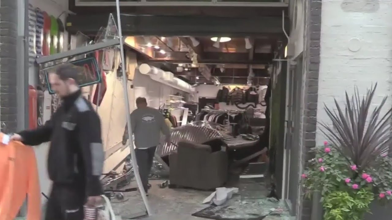 At least five stores targeted in rash of crash-and-grab burglaries