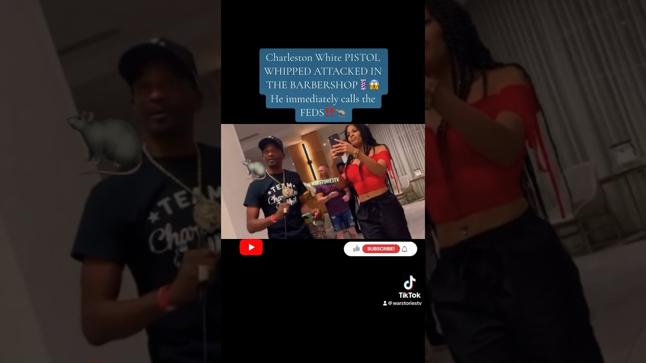 Charleston White WHIPPED ATTACKED IN THE BARBERSHOPHe immediately calls the FEDS#viral #fy