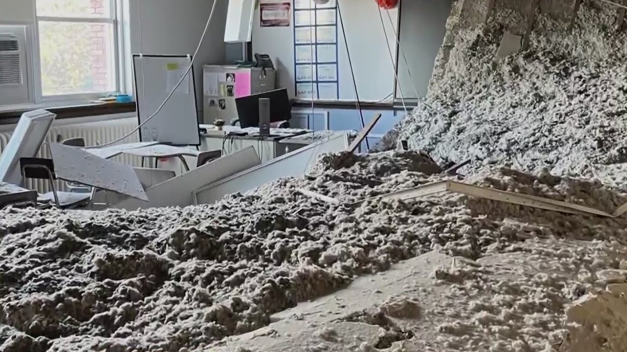 Suburban students moving to new building after school ceiling collapse