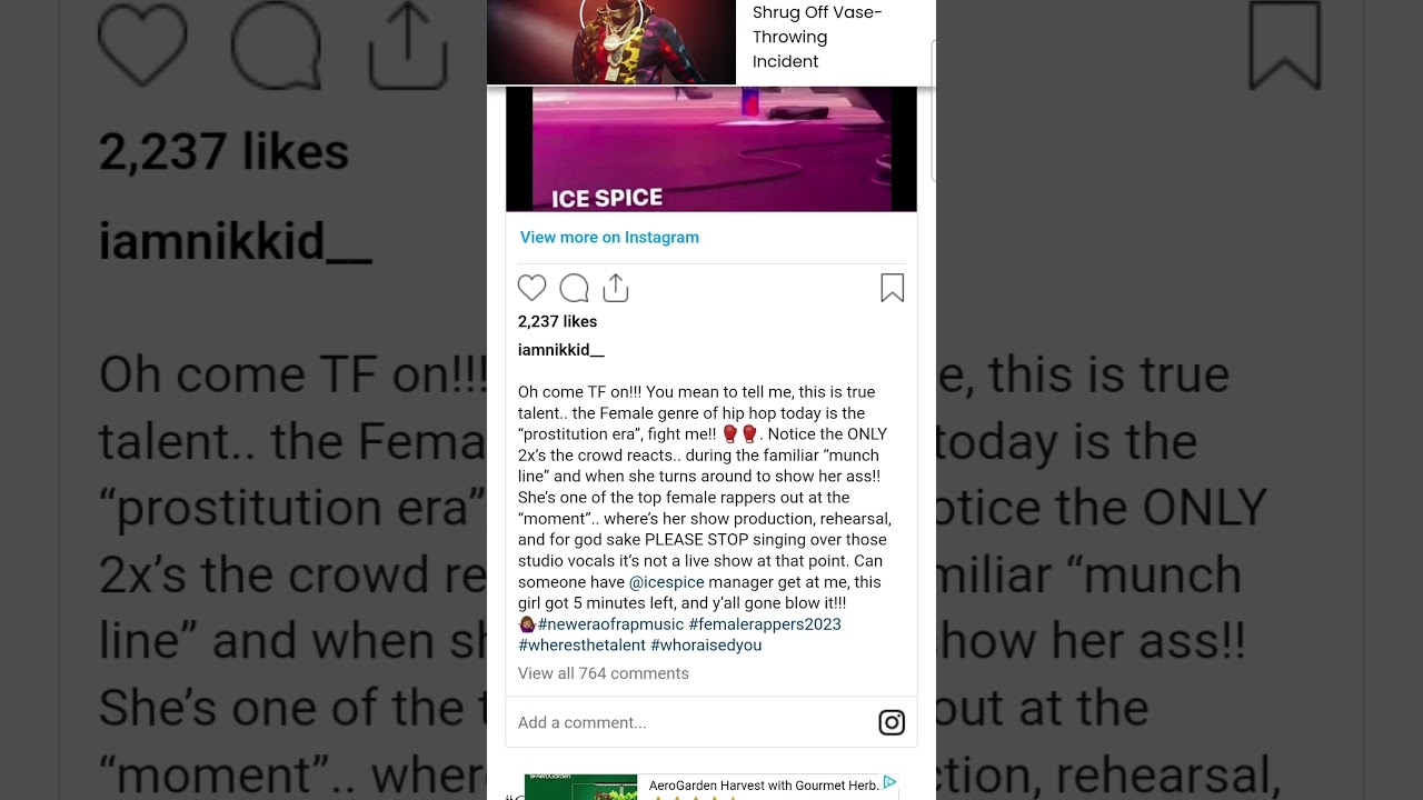 Nikki D Blasts Ice Spice, the Prostitution Era Of Female Rap! (I Agree! ) #shorts #viral