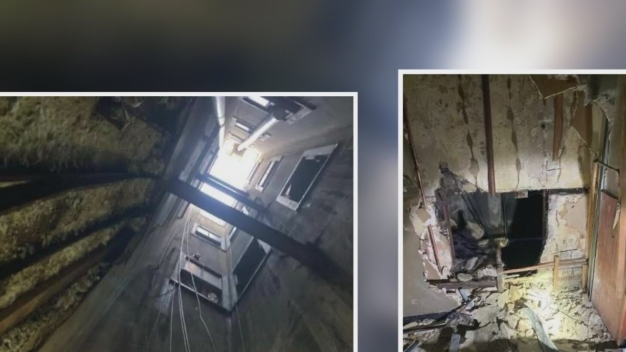 Photos show shaft through which Chicago firefighter fell