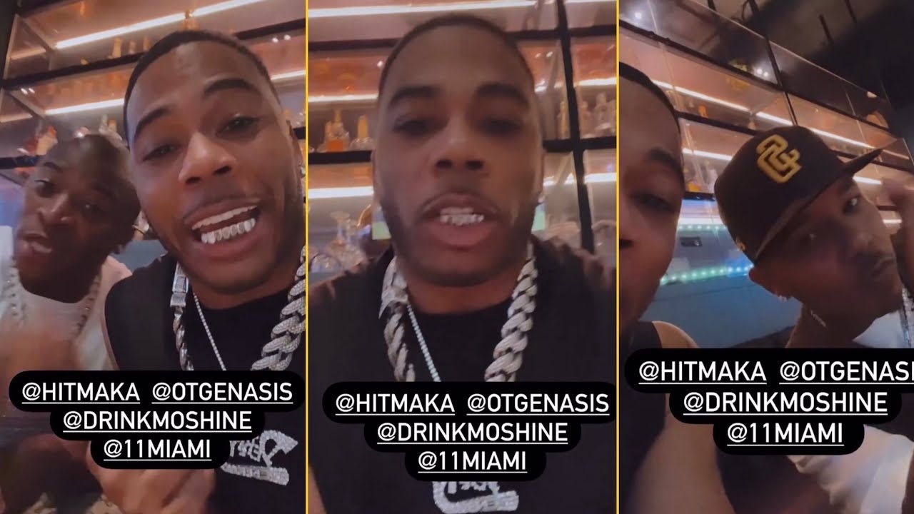 Nelly Linked Up With Hitmaka And O.T. Genasis In Miami After The Crazy Night