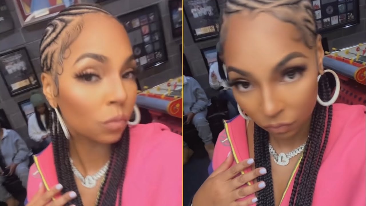 Ashanti And Nelly Recording Another Collaborative Song In Studio Procuded By Jermaine Dupri