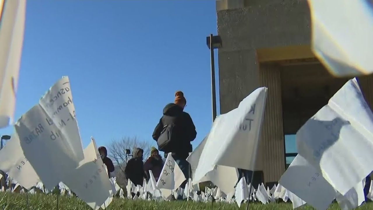 University of Illinois at Chicago marks 14,000 Palestinians killed in war